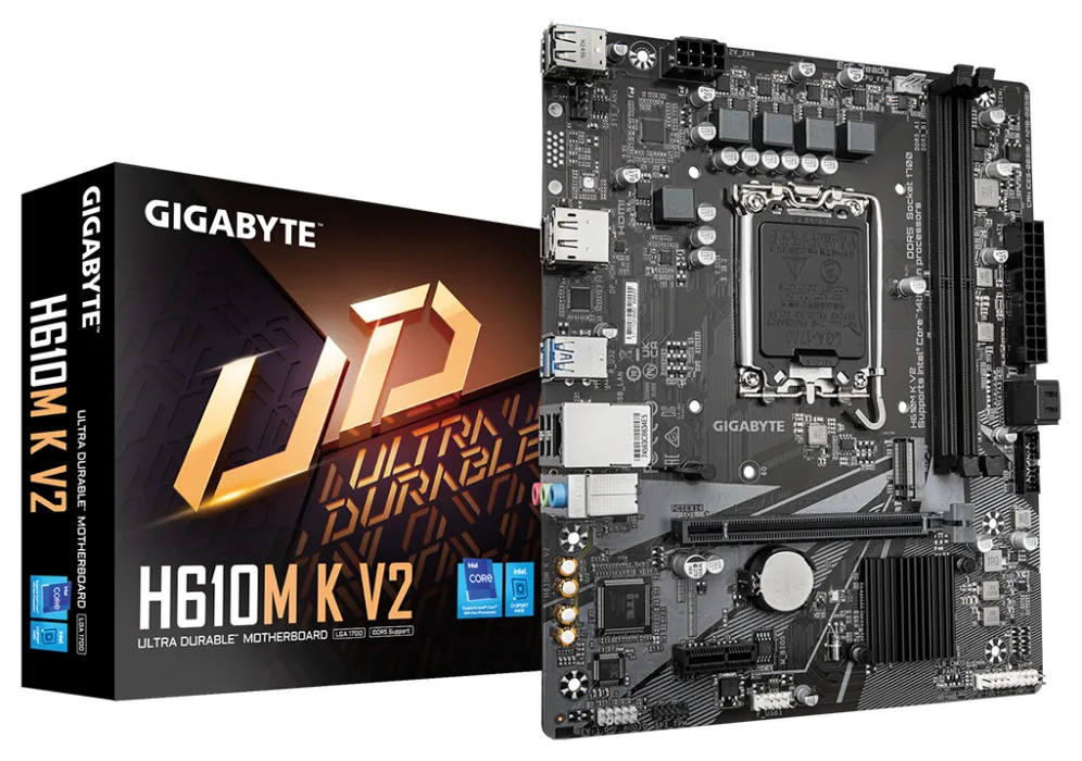 Placa base gigabyte h610m k v2 matx lga 1700 - 2x ddr5 - 2x sata 6gb - s