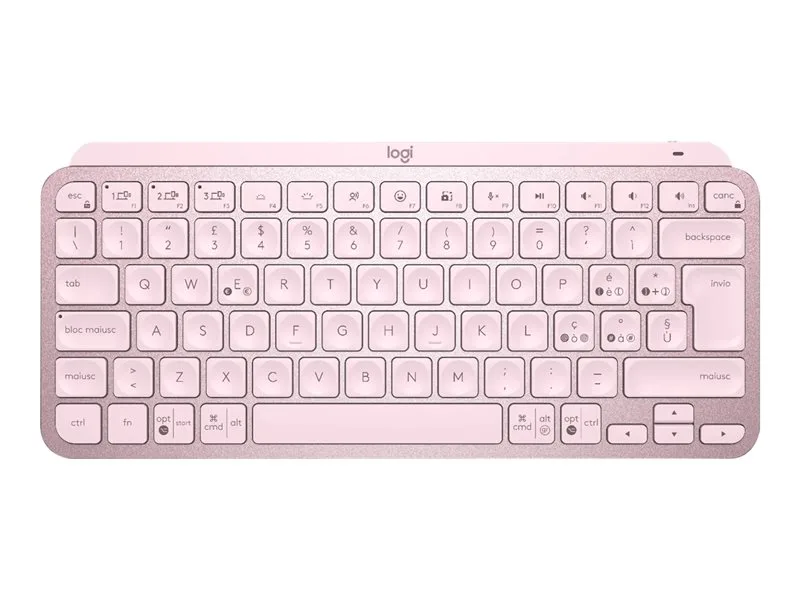 Teclado logitech mx keys mini rosa wireless inalambrico bateria