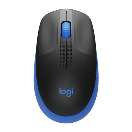 Mouse raton logitech m190 full size optico wireless inalambrico azul
