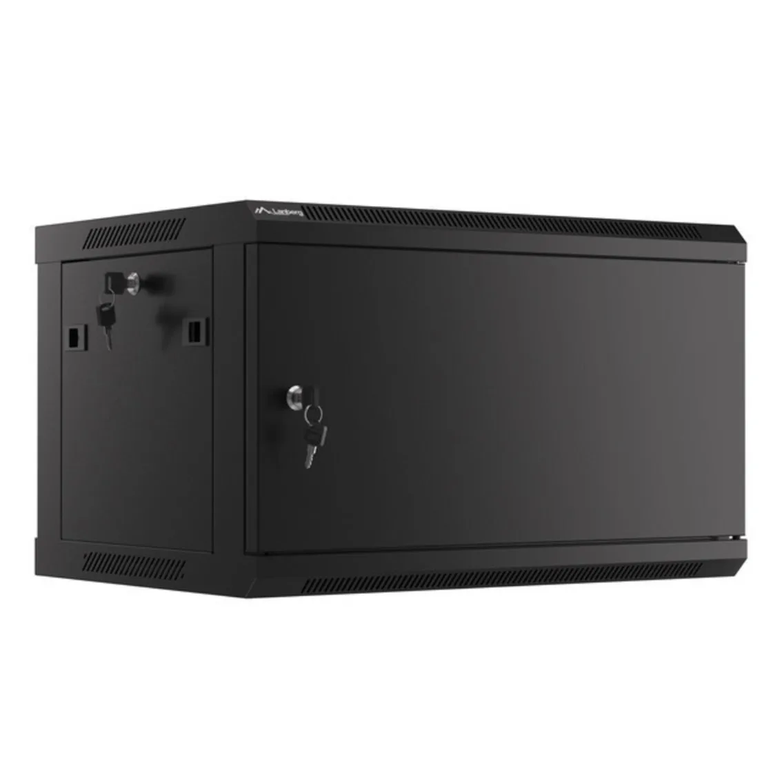 Armario lanberg mural rack 19 pulgadas 6u - 600x450 negro
