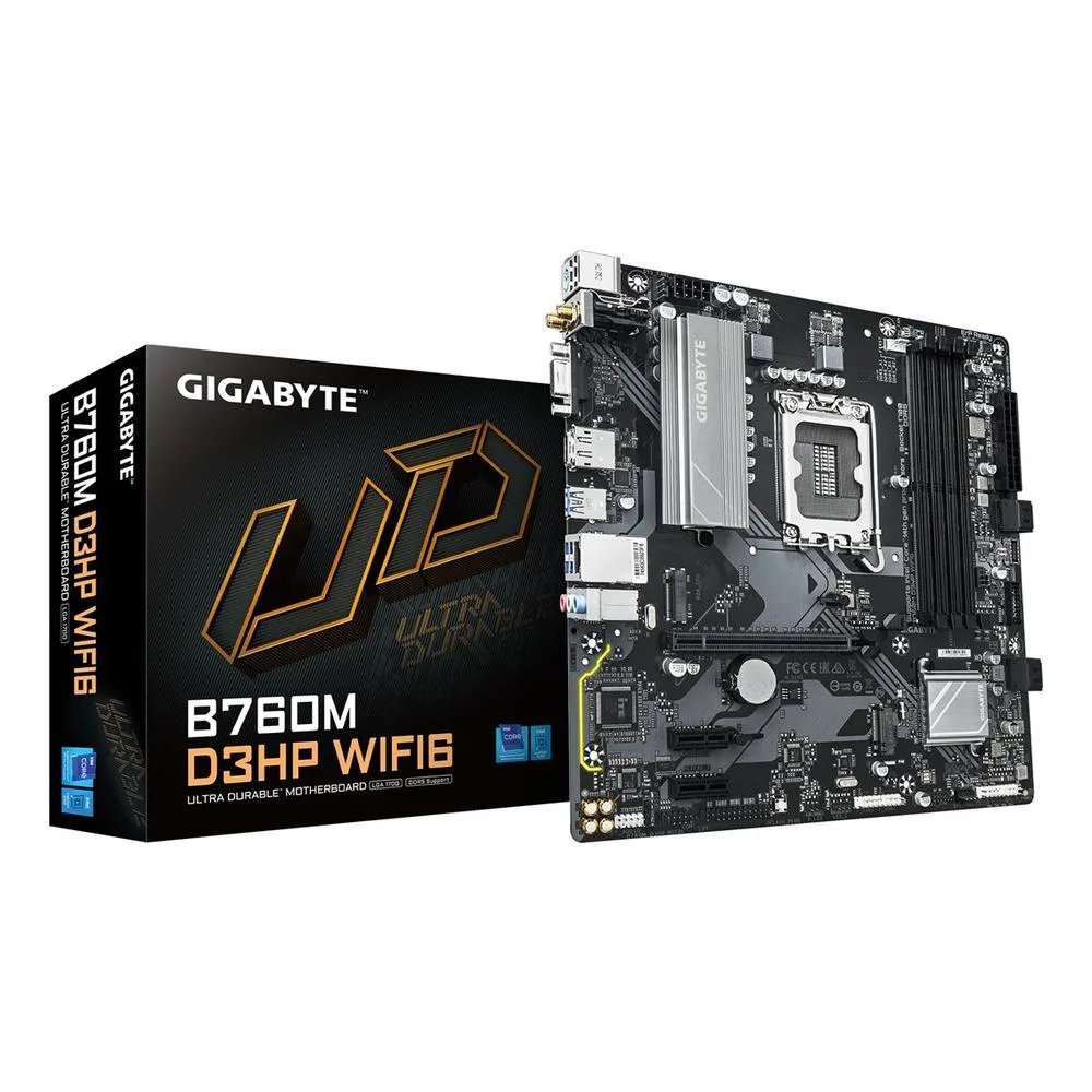 Placa base gigabyte b760m d3hp wifi6 lga 1700 matx 4x ddr5