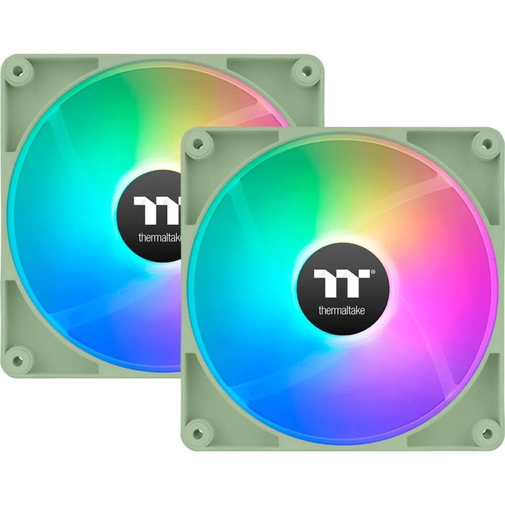 Thermaltake Matcha Green CT120 Carcasa del ordenador Ventilador 12 cm Gris 2 pieza(s)