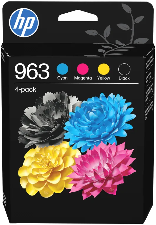 HP Paquete de 4 cartuchos de tinta Original 963 negro/cian/magenta/amarillo