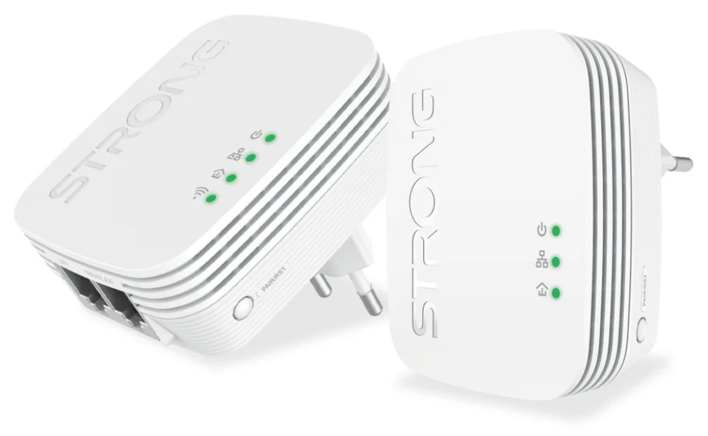 Strong POWERLWF600DUOMINI adaptador de red PowerLine 600 Mbit/s Ethernet Wifi Blanco 2 pieza(s)