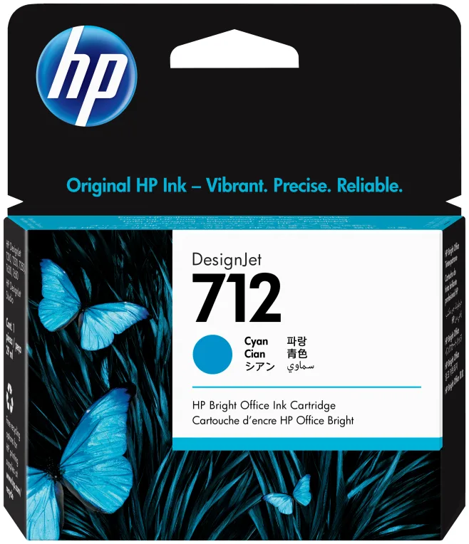 HP Cartucho de Tinta DesignJet 712 cian de 29 ml