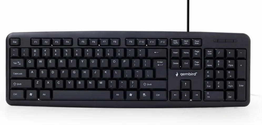 Gembird KB-U-103 teclado USB Inglés de EE. UU. Negro