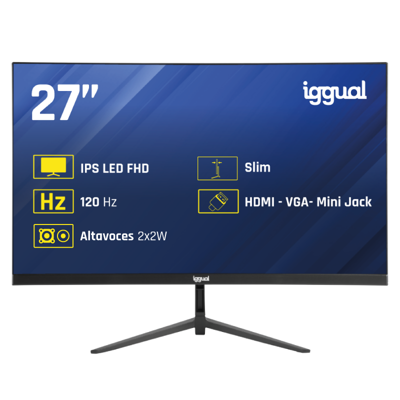iggual Monitor 27" IPS 1ms FHD 120Hz VGA HDMI MM