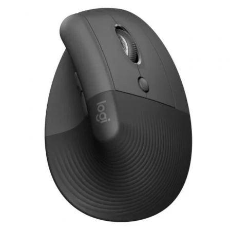 Mouse raton vertical logitech lift 6 botones 4000 dpi wireless inalambrico grafito