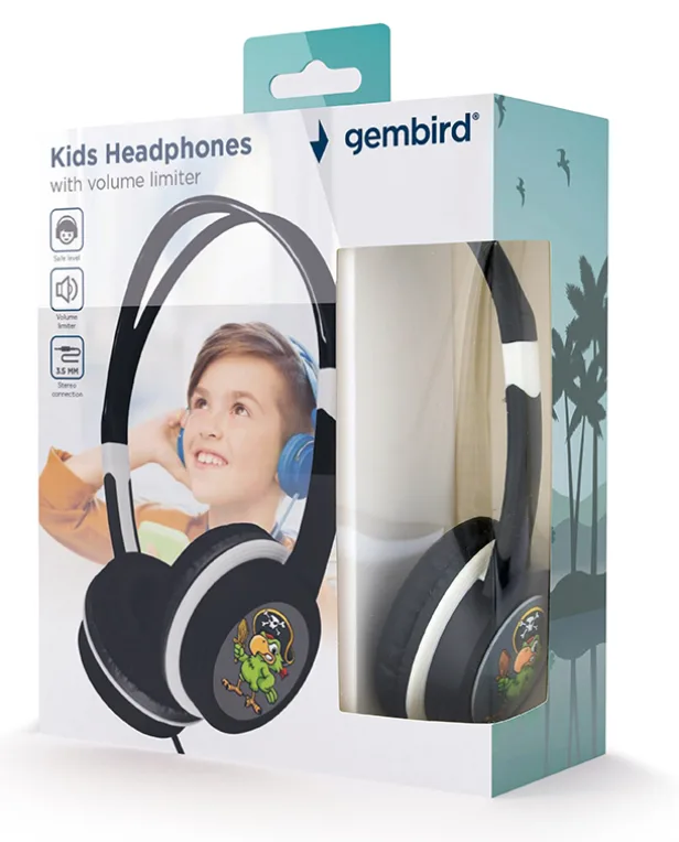 Gembird MHP-JR-BK auricular y casco Auriculares Alámbrico Diadema Música Negro
