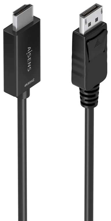 Cable Conversor Aisens A125-0894/ DisplayPort Macho - HDMI 4K Macho/ 2m/ Negro