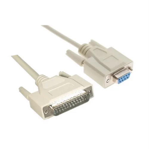 Cable Serie NULL Modem Nanocable 10.14.0802/ DB9 Hembra - DB25 Macho/ 1.8m/ Beige