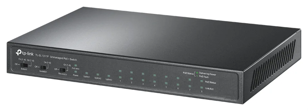 TP-Link TL-SL1311P switch Fast Ethernet (10/100) Energía sobre Ethernet (PoE) Negro