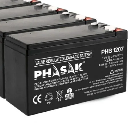 Bateria phasak phb 1207 compatible para sais 7ah 12v acido - plomo