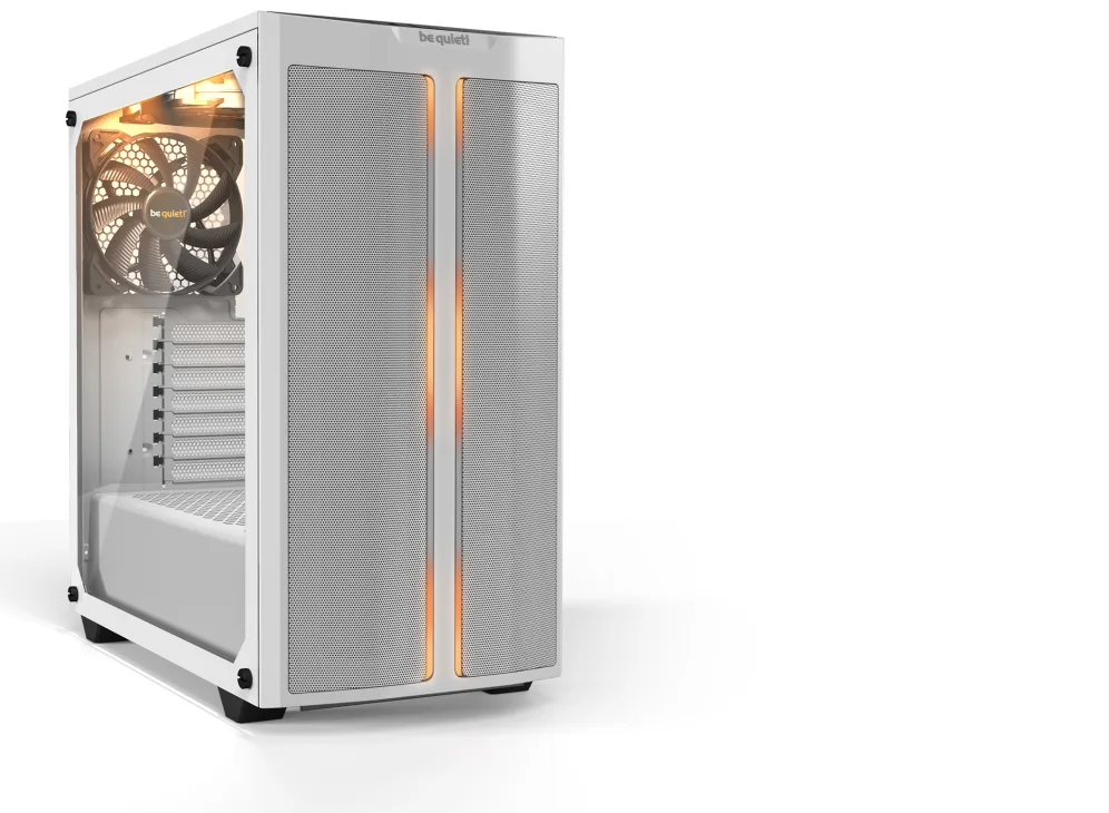 Caja ordenador gaming atx be quiet! pure base 500dx white tira led argb frontal - cristal templado - 3x ventilador 140