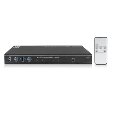 Conmutador kvm displayport 4k 4 puertos act connectivity