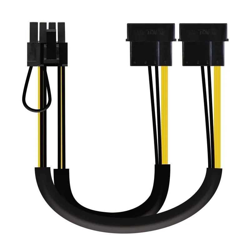 Nanocable Cable VGA 2x5.25"-M-PCI-E(6+2PIN)-M 20cm