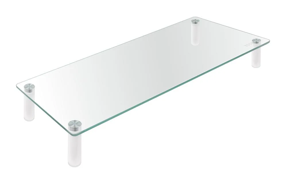 Soporte elevador tooq de vidrio para monitores