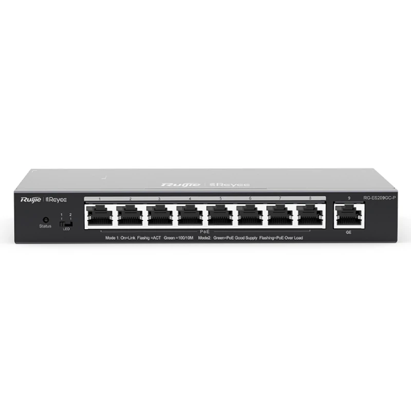 Reyee ES209GC-P Switch 9xGbE (8 PoE-POE+) 120W