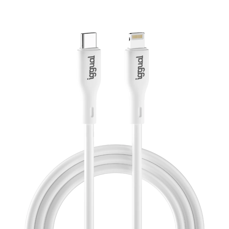 iggual cable USB-C-Lightning 100 cm blanco Q3.0 3A