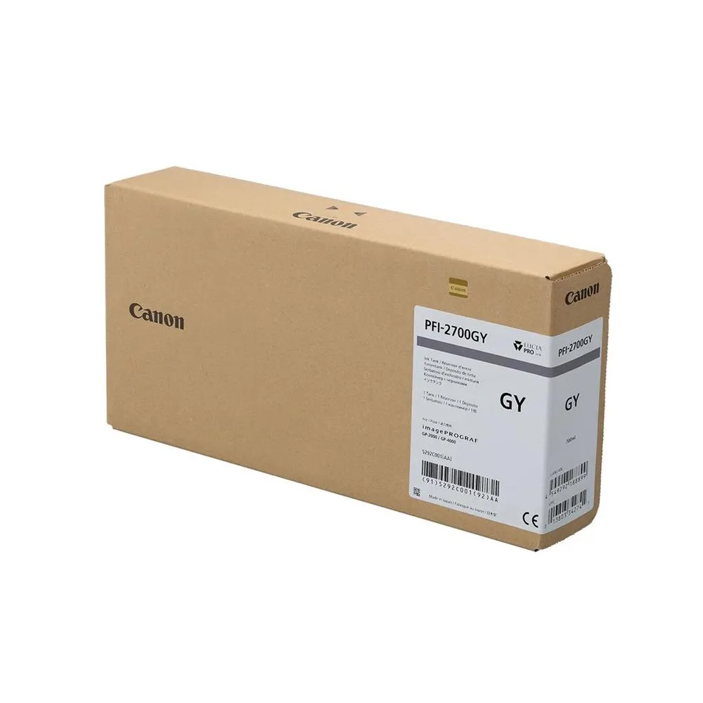 Cartucho tinta gran formato canon pfi - 2700 gris
