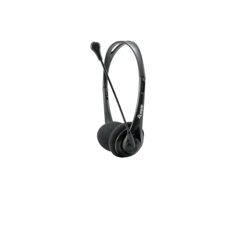 Auricular equip life microfono jack 3.5mm ( incluye adaptador 1 a 2 jacks ) negro