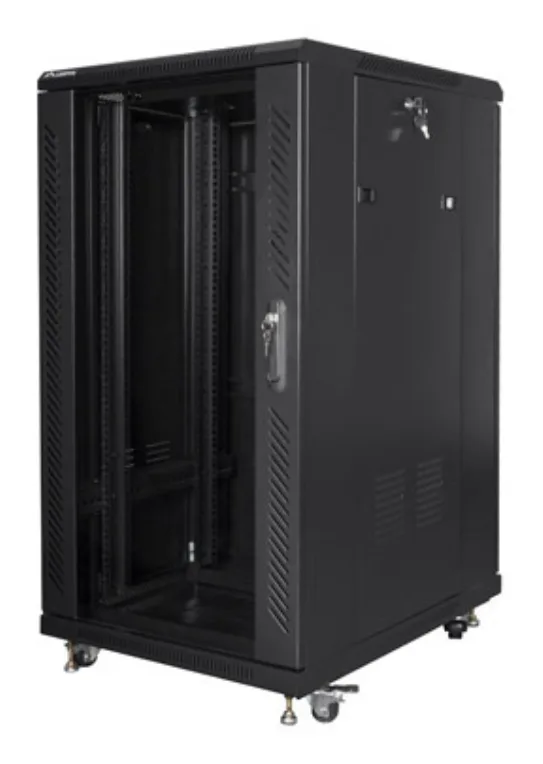 Armario lanberg rack 19 pulgadas 22u 600x800 flat pack black negro