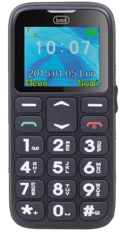 Trevi Sicuro 10 4,5 cm (1.77") Negro Teléfono para personas mayores