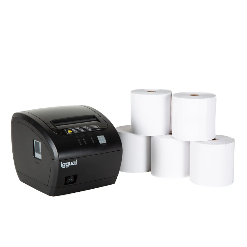 Kit impresora térmica tickets TP7001 + 5 rollos 80