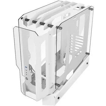 Caja ordenador mars gaming mcedgew atx cristal templado blanca