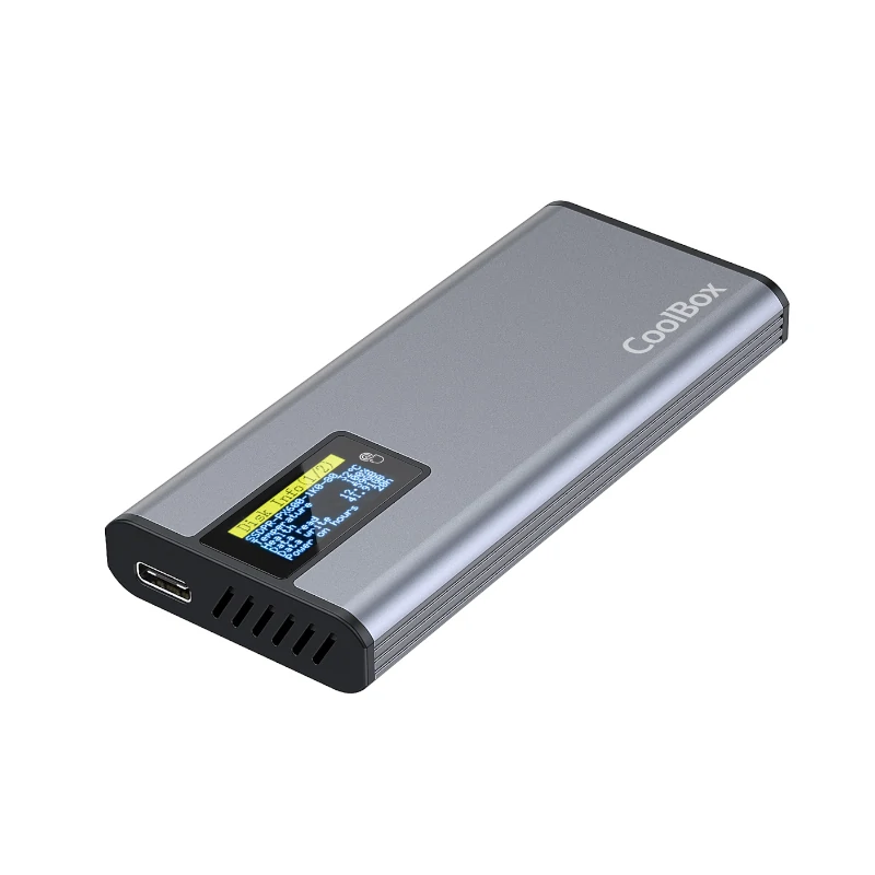 Coolbox CAJA SSD M.2 NVME-SATA LCD MINICHASE PS32
