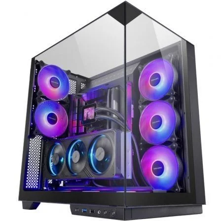 Caja ordenador mars gaming mc3gf atx argb cristal templado negra
