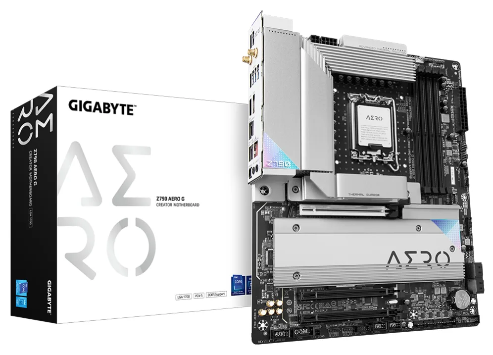 GIGABYTE Z790 AERO G Placa base - Soporta CPUs Intel Core de 14ª generación, hasta 7600MHz DDR5 (OC), 1xPCIe 5.0+4xPCIe 4.0 M.2, Wi-Fi 6E, LAN de 2.5GbE, USB 3.2 Gen 2x2