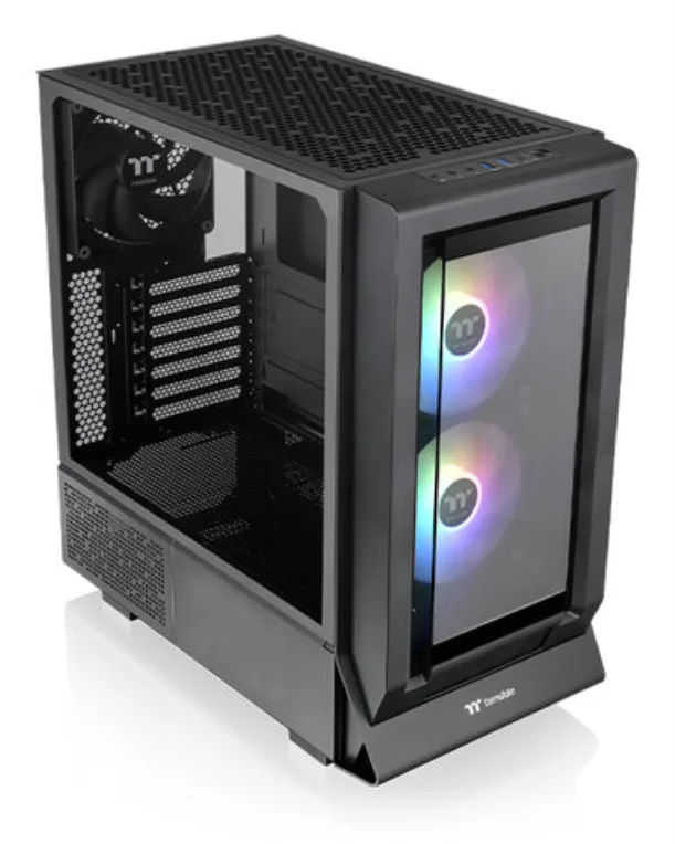 Caja ordenador gaming thermaltake ceres 350 mx atx argb cristal templado negra