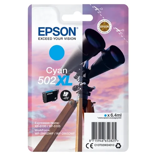 Cartucho tinta epson t02w240 502xl cian ink