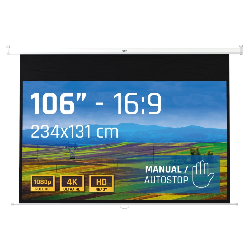 iggual Pantalla manual 16:9 106" 234x131 cm