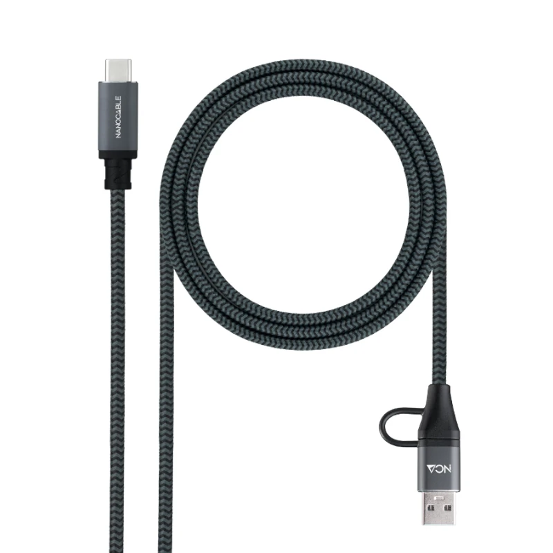 Nanocable Cable USB3.2 100W USB-C+A-USB-C 2 M