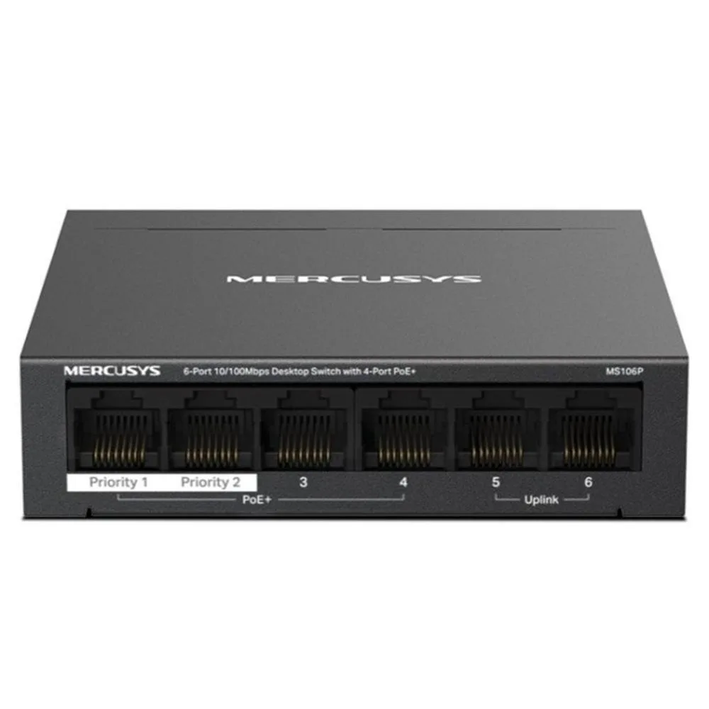 Switch mercusys ms106p 6 puertos