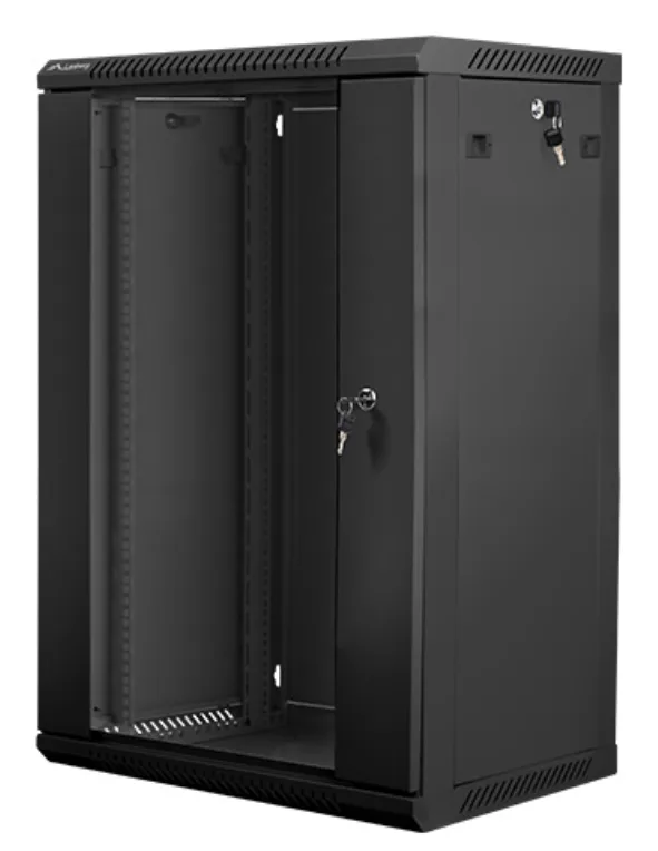 Armario rack lanberg 18u 600x450x907 auto ensamblado 19 pulgadas hasta 60 kg negro