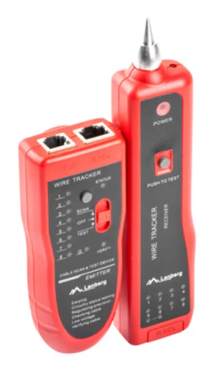 Tester lanberg cable rastreador de pares rj - 45 rj - 12 rj - 11 coaxial