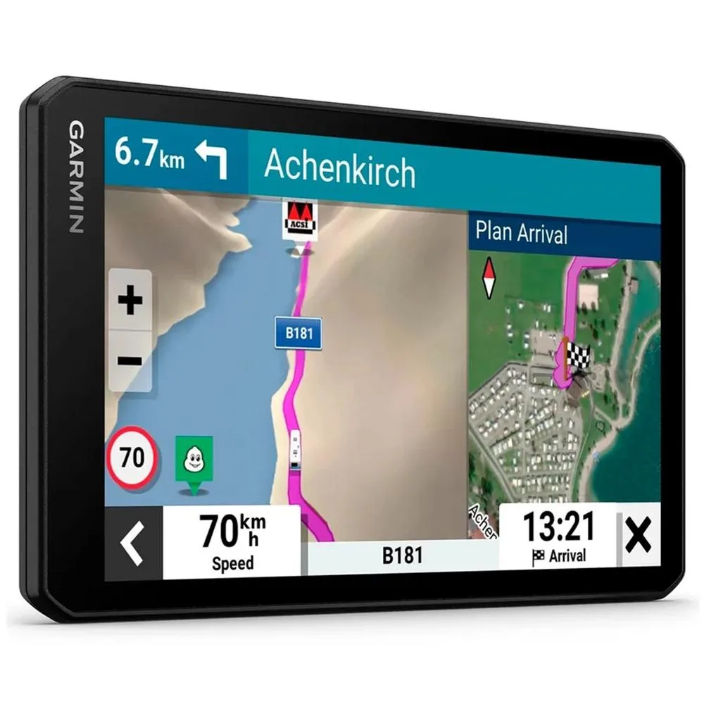 Garmin campercam 795 - eu - navegador gps para caravana con pantalla brillante de 7'' con cámara integrada - información de tráfico en tiempo real - voz y asistencia al conductor - color negro
