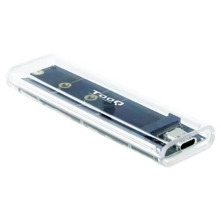 Caja externa tooq ssd m.2 ngff - nvme transparente rgb