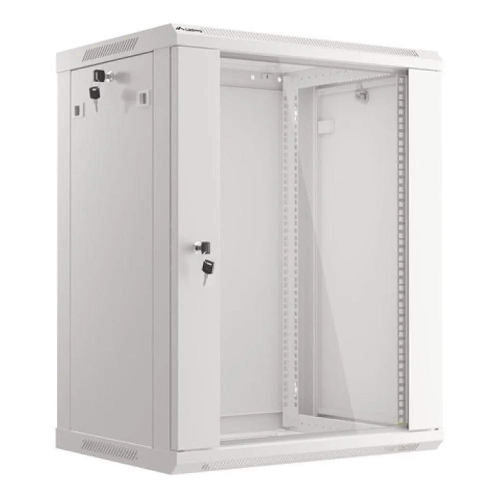 Armario lanberg 19 pulgadas 15u - 600x450 gris