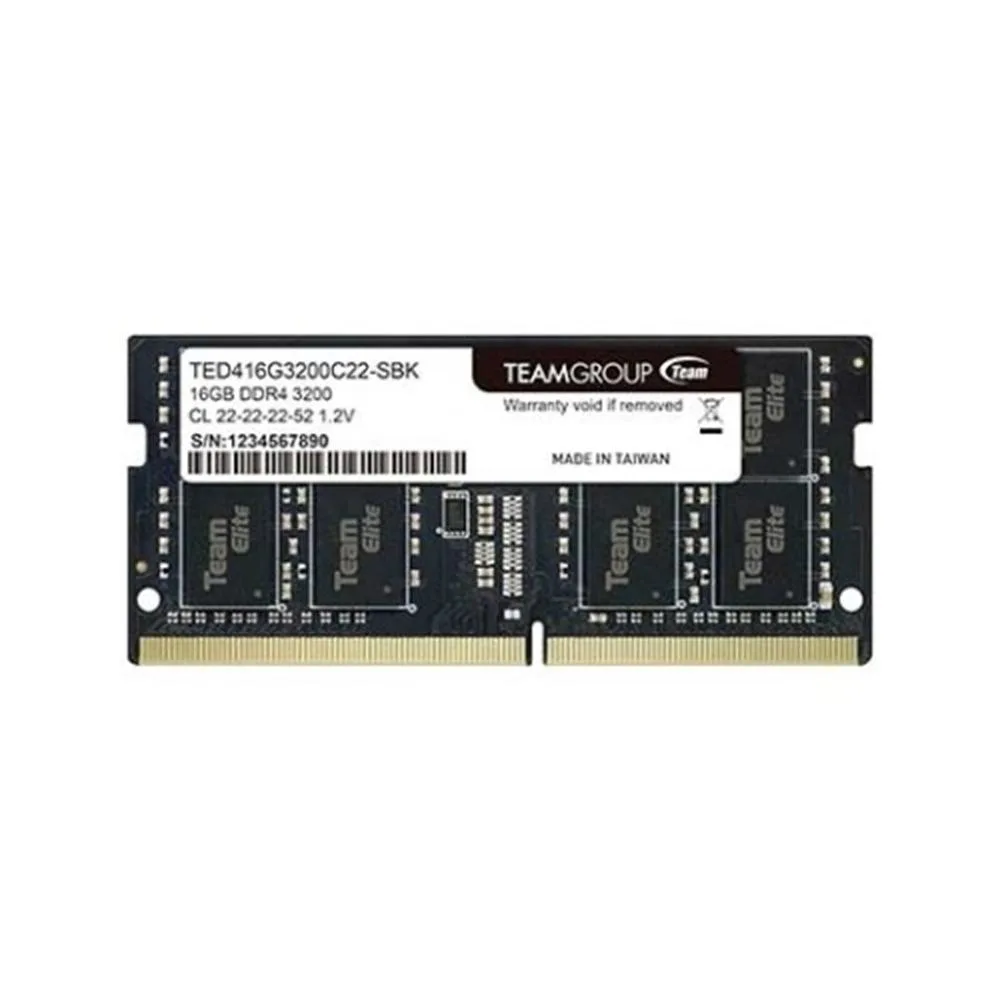 Team Group ELITE TED416G3200C22-S01 módulo de memoria 16 GB 1 x 16 GB DDR4 260-pin SO-DIMM