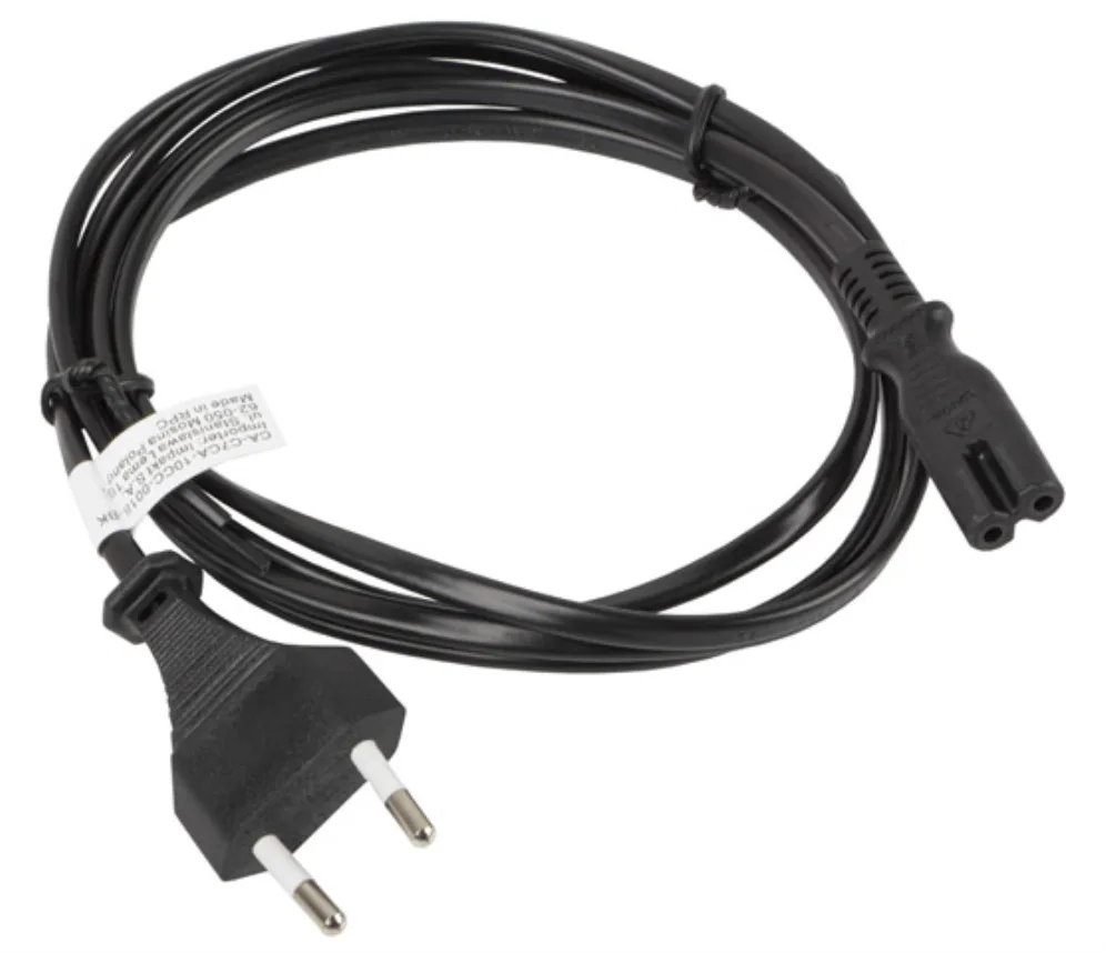 Cable lanberg de alimentacion ocho cee 7 - 16 a iec320 c7 euro (radio) negro 1.8 m