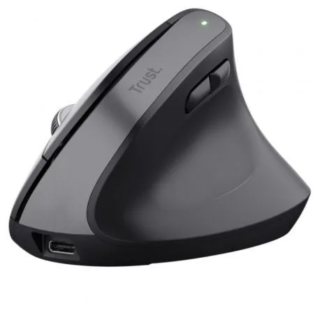 Ratón Vertical Inalámbrico Trust Bayo+/ Batería Recargable/ Hasta 2400 DPI