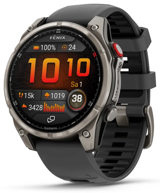 Garmin fenix 8 Pro 3,56 cm (1.4") AMOLED 47 mm Digital 454 x 454 Pixeles Pantalla táctil Grafito, Titanio Wifi GPS (satélite)