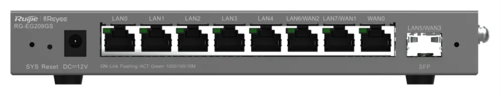 Ruijie Networks RG-EG209GS router Gigabit Ethernet Gris