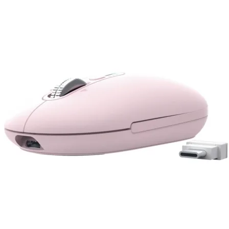 Ratón Inalámbrico Trust Seron 26206/ Batería recargable/ Hasta 3200 DPI/ Rosa