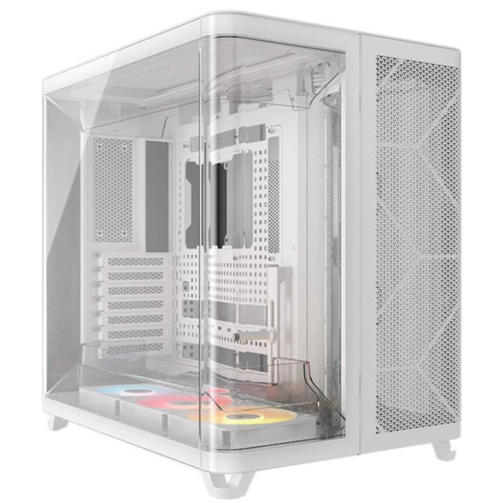 Caja ordenador corsair air 5400 rs - r argb atx cristal templado blanca