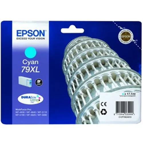 Cartucho tinta epson t790240 cian 79xl wf - 5000(serie) - torre de pisa